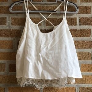 strappy lace crop top